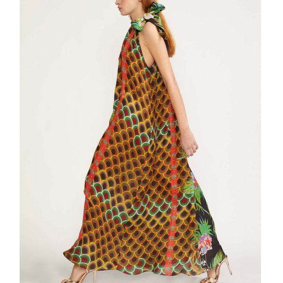 NWT size M Cynthia Rowley Jungle Paradise Offshore One Sleeve Dress 100%… - Picture 6 of 6